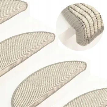 Nášlap na schod Samolepicí nášlapy na schody, 15 ks, 56x17x3 cm, stříbrné