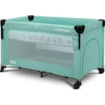 Dětská postýlka Cestovní postýlka se stahovací bočnicí, ESTI - mátová