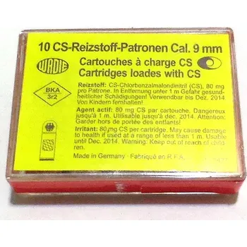 Plynová kartuše Plynová munice kal. 9mm - plyn CS rev.