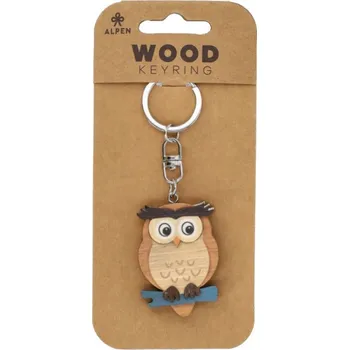 Přívěsek Dřevěný přívěsek Sova dumá