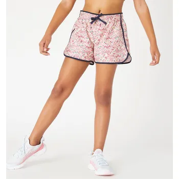 Dívčí kraťasy DOMYOS Dívčí prodyšné kraťasy 500 růžové s potiskem 14 LET RŮŽOVÁ