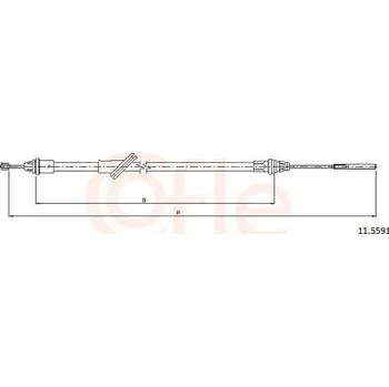 Brzdový systém Lanovod parkovací brzdy COFLE 92.11.5591