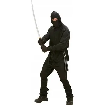 Karnevalový kostým Kostým ninja černý bojovník Japonsko S