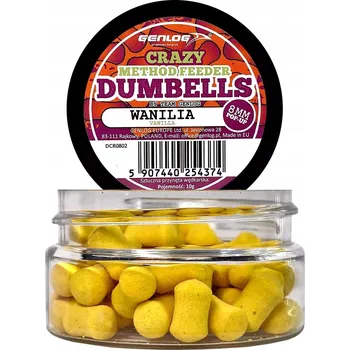 Boilies Crazy Dumbells Pop-Up GENLOG Vanilka 8 mm 10 g