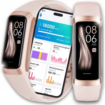 Hodinky Chytré Hodinky DIAWAY SMARTBAND C60 TLAK ZDRAVÍ FUNKCE zlatá