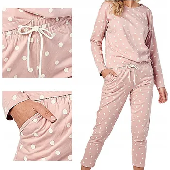 Dámské noční prádlo Taro dámské pyžamo bavlna růžové velikost M