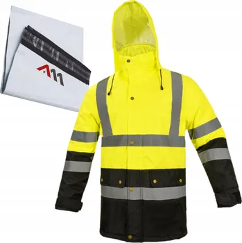 Pracovní obuv Výstražná zateplená pracovní bunda s kapucí Flash bi yellow XL
