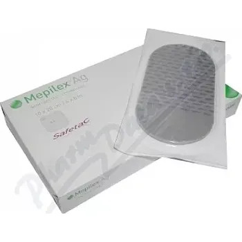 Krytí na ránu Mepilex Ag antimikr.pěn.silik.krytí 10x20cm 5ks