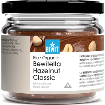 Přírodní produkt BEWITELLA Hazelnut Classic, BIO - 180 g