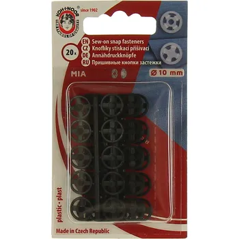 VTC Patenty plastové MIA černé (10 mm)