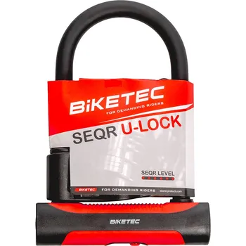 Motozámek BIKETEC SEQR bezpečnostní U-LOCK visací zámek 180mm X 260mm, 3klíče, jho 16mm (BIKETEC SEQR bezpečnostní U-LOCK visací zámek 180mm X 260mm, 3klíče, jho 16mm)