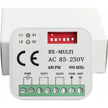 Dálkový ovladač vrat RÁDIOVÝ PŘIJÍMAČ 433-900 MHZ OVLADAČ PRO DÁLKOVÉ OVLÁDÁNÍ BRÁNY 2 KANÁLY