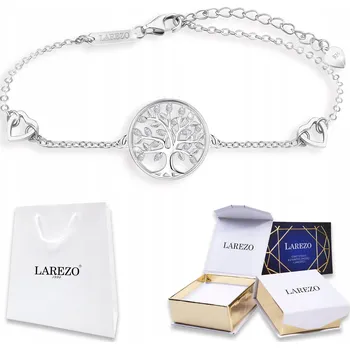 Náramek Stříbrný náramek se stromem a krystaly, kolečko stromu STŘÍBRO 925