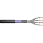 DIGITUS Kabel pro venkovní instalaci CAT 7 S-FTP, 1200 MHz PE, vnitřní Eca (LSZH-1), AWG 23/1, kroužek 100 m, simplex, barva čer DK-1741-VH-1-OD