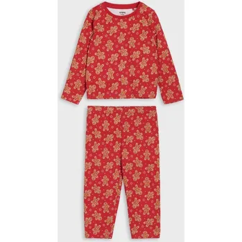 Sinsay - Dvoudílné pyžamo s motivem perníkového panáčka - červená - 052DP-33X - 052DP-33X-74