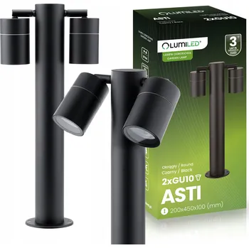 Venkovní osvětlení Osvětlovací sloupek kulatý Lumiled GU10 45 cm černý