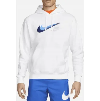 Pánská mikina Nike s kapucí Nike Sportswear pánská mikina bílá, vel. L, FQ7163-100