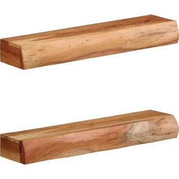 police Nástěnné police 2 ks 60x17x8 cm Masivní akáciové dřevo