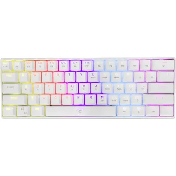 Klávesnice Mechanická herní klávesnice White Shark SHINOBI 2 RGB RED Switch Bílá