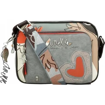 Kabelka Kabelka Anekke eko kůže vícebarevná stříbrné kování šatonové růže výšivky