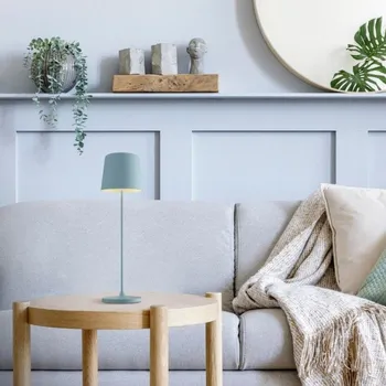 Lampička Brilliant G90939/04 Venkovní AKU stolní lampa KAAMI modrá USB-A