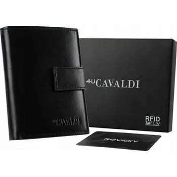 4U Cavaldi peněženka z pravé kůže černá - muž