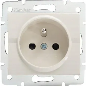 Elektrická zásuvka Kanlux béžová nástěnná Elektrická Zásuvka