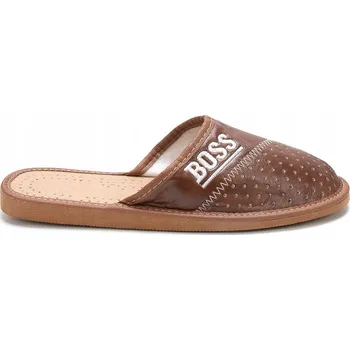 Dámská obuv Papuče Domácí Bamboše Pohodlné Bačkory Pantofle Hnědé 43