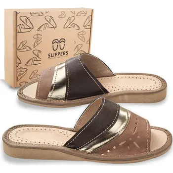 Dámské pantofle Lehké Pantofle Kožené Komfortní Měkké Odolné Elegantní vel. 36