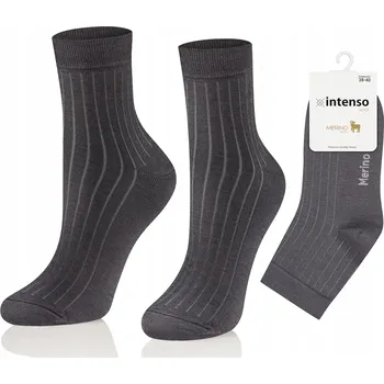 Dámské ponožky PONOŽKY Dámské vlněné ponožky 90% merino vlna GRAFIT