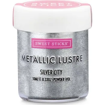 Potravinářské barvivo Prachová barva metalická Silver City 10ml - Sweet Sticks