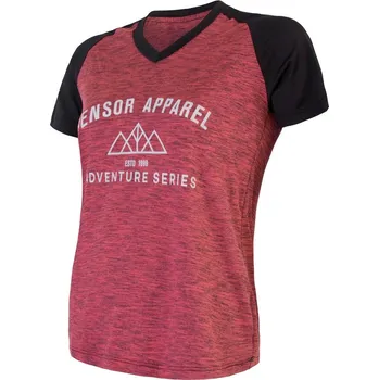 cyklistický dres SENSOR CYKLO CHARGER dámský dres volný kr.rukáv růžová/černá S