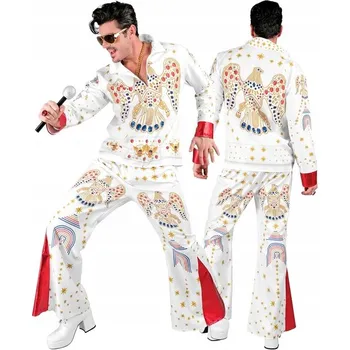 Karnevalový kostým Kostým Krále Rock'N'Rolla Bílý kostým Elvise Kostým Elvise S