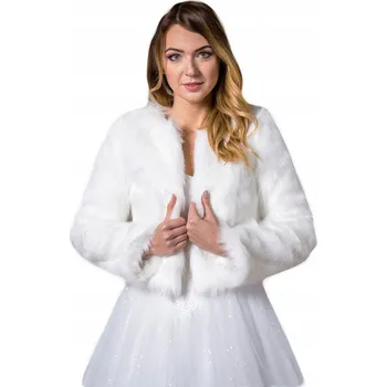 Bolerko Svatební bolerko s imitací Kožíšek , bílé 50