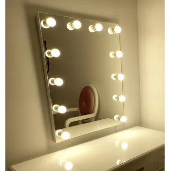 Zrcadlo Zrcadlo JH Makeup nástěnné obdélníkové rám dřevo 600 x 800 mm