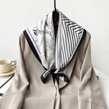 Šátek Šátek s potiskem s potiskem hedvábný šátek Šála 70x70 cm