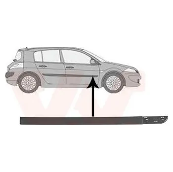 Lišta karosérie Ozdobná / ochranná lišta, dveře VAN WEZEL 4327424