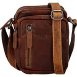 Pánská kožená crossbody taška světle hnědá - Greenwood Fulius hnědá