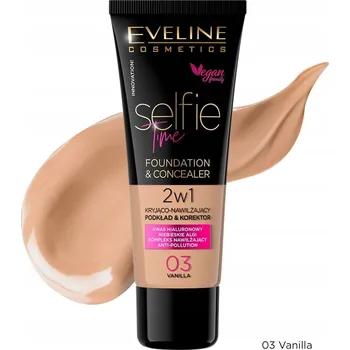 Přípravek na tvář Eveline Selfie Time podkladová báze a korektor na obličej 03 Vanilla 30 ml