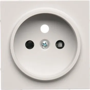 Elektrická zásuvka Kryt zásuvky silové 1 násobné, s uzemněním, se clonkami, Simon 55 TGZ1ZP/114, šedá světlá