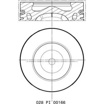 Píst motoru Píst MAHLE 028 PI 00166 000