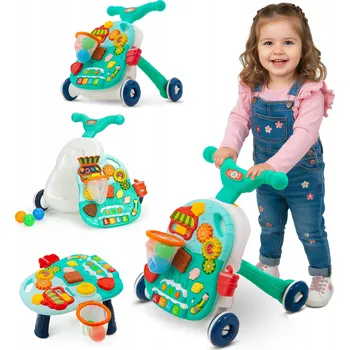 Odrážedlo ODRÁŽEDLO CHODÍTKO VZDĚLÁVACÍ STŮL PIANO 2V1 ZELENÝ