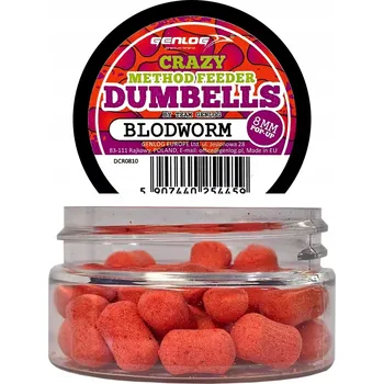 Boilies Plovoucí boilies Crazy Dumbells Pop-Up GENLOG Blodworm 8mm 10g