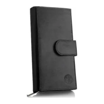 Peněženka Betlewski dámská peněženka z pravé kůže černá