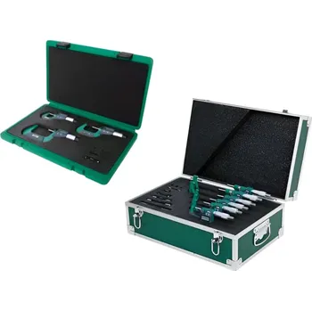 Sada digitálních mikrometrů vnějších (nejprodávanější) s výstupem dat INSIZE 3101 Rozsah: Sada 0-75 mm, Typ: S integrovanou řehtačkou