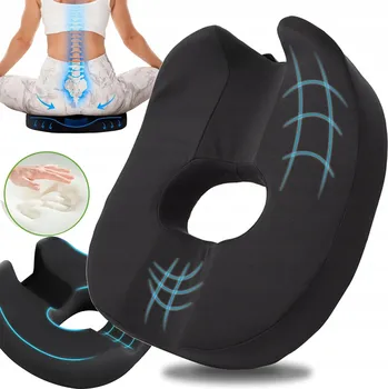 Podsedák Ergonomický ortopedický podsedák z paměťové pěny pro úlevu od bolesti, černý