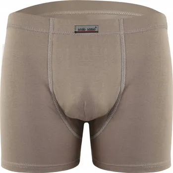 Pánské spodní prádlo Pánské boxerky BM04 bavlněné ploché švy klasické Tmavě béžová L