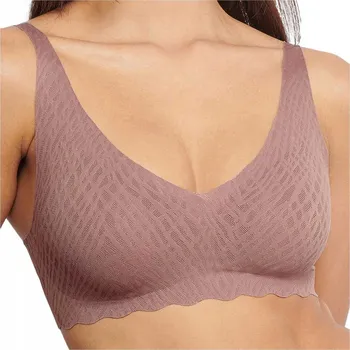 Podprsenka Bezešvá podprsenka BEZ KOSTIC Sloggi ZERO Feel Bliss Soft Bra hnědá L