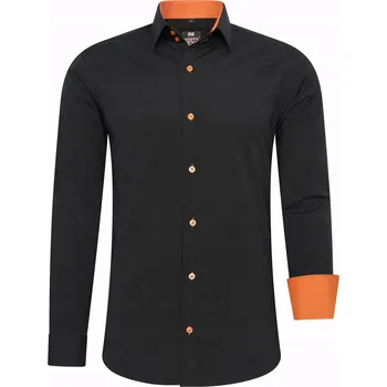 Pánská košile RUSTY NEAL košile pánská R-44 dlouhý rukáv slim fit, velikost 4XL