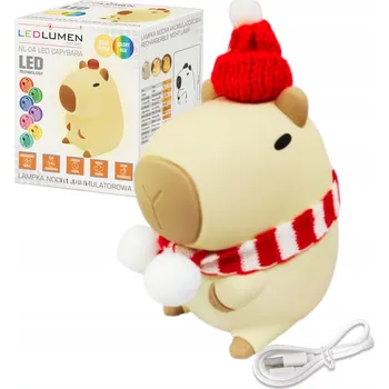 Lampička Hnědá Noční lampa Ledlumen